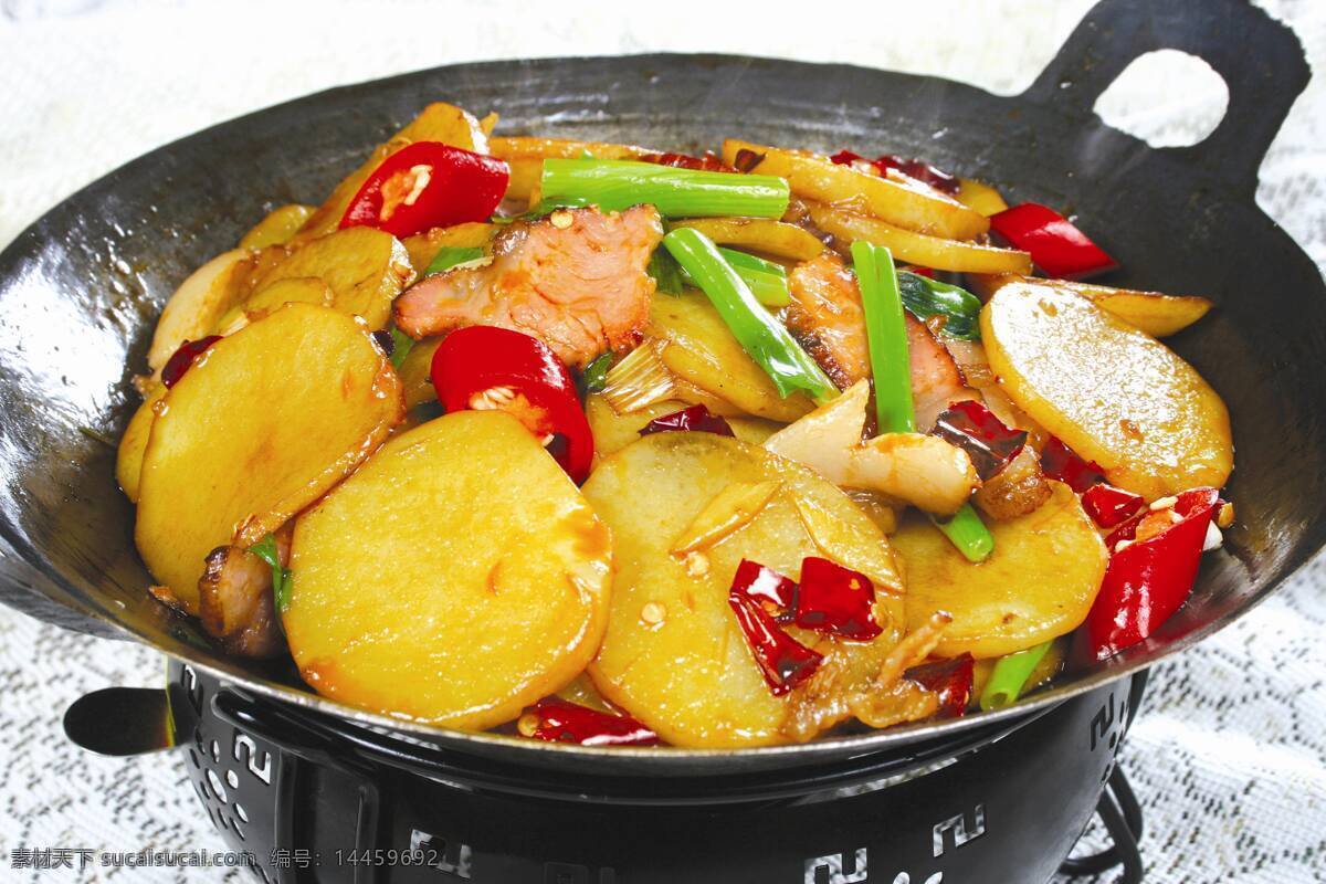 干锅土豆片 香辣 餐饮美食 传统美食 摄影图库