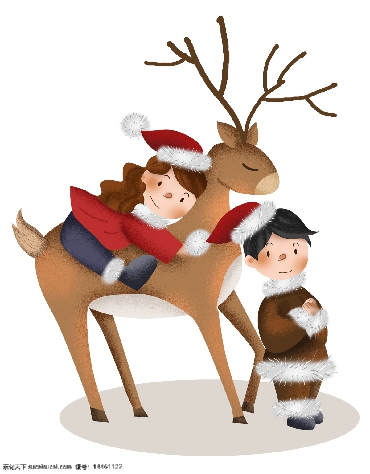 圣诞节 鹿 儿童 礼物 商场活动 女孩 女性 圣诞节女孩 圣诞节儿童 梅花鹿 小鹿 男孩