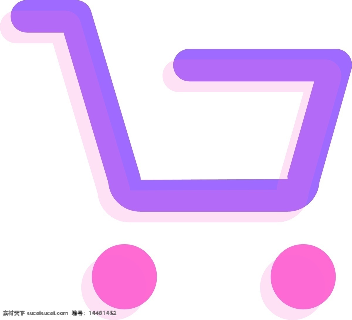 粉 紫色 荧光 购物车 矢量 图标 粉紫色购物车