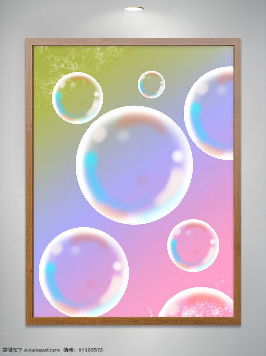 透明 彩色 漂浮 泡泡