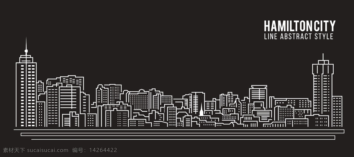 线条 城市 矢量 新泻市 城市建筑 城市地标 城市背景 矢量素材 高清图片