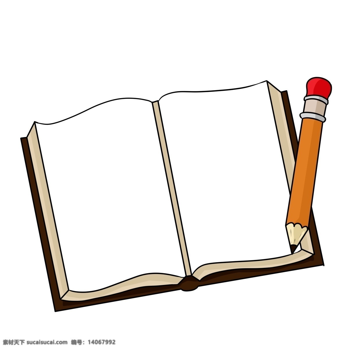 书本 铅笔 边框 插画 学习边框 书本书籍边框 铅笔装饰边框 学习书本边框 书本铅笔边框 卡通框