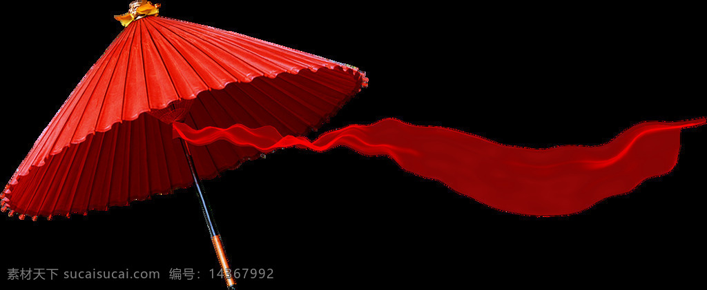 卡通 手绘 中国 风油 伞 红 纱巾 元素 png元素 插画 海报 免抠元素 童趣 透明元素 中国风