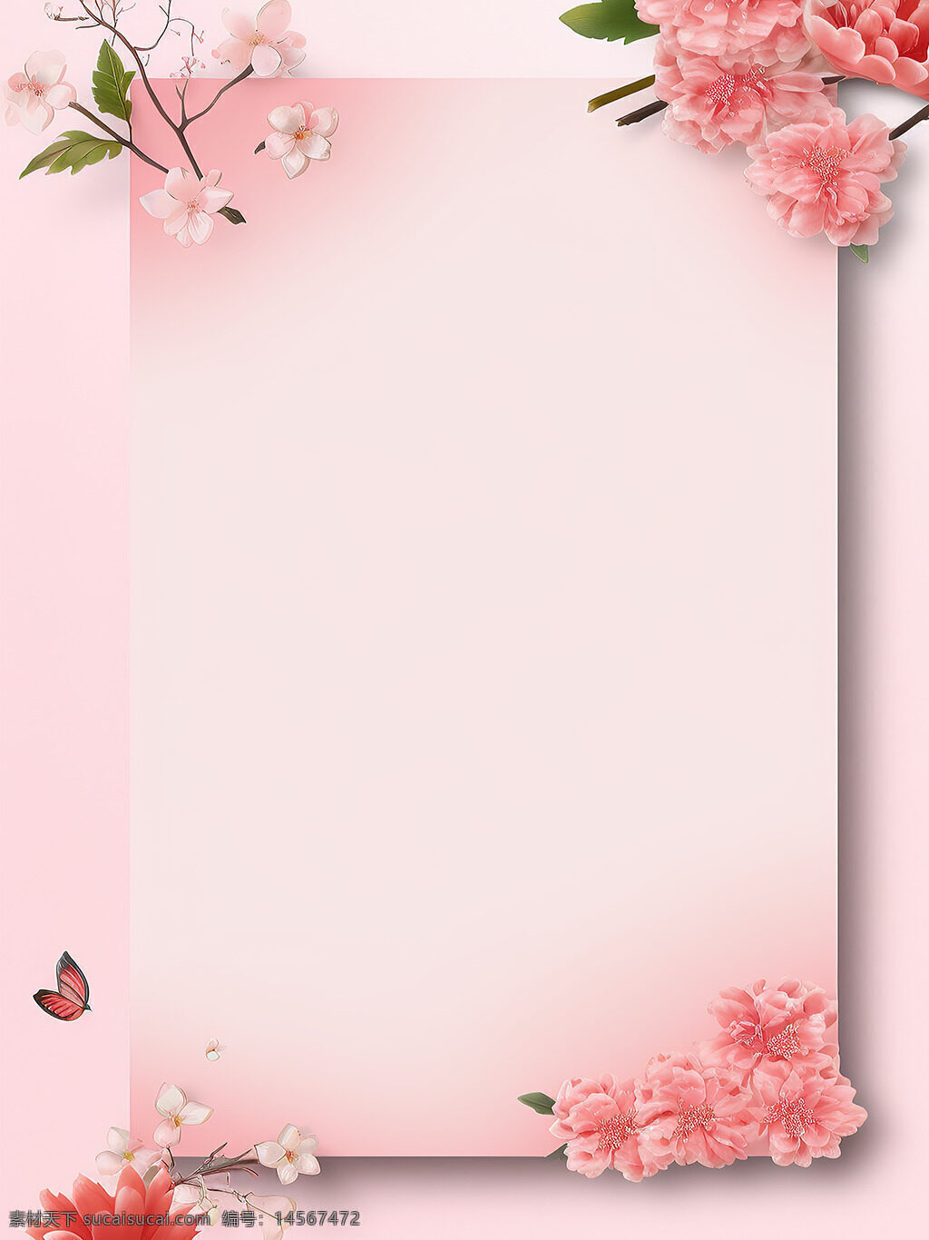 创意花卉 花卉边框 边框设计 边框创意 边框图形 免扣素材 情人节边框 玫瑰花