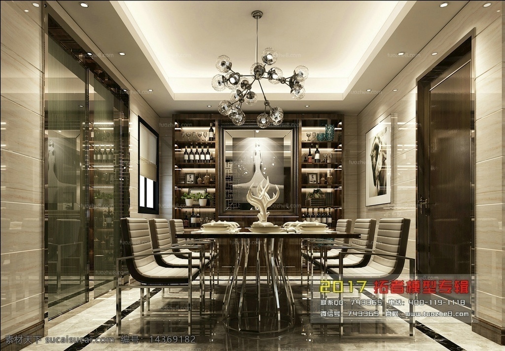 欧式餐厅 欧式 田园风格 餐厅 高端 低调 奢华 简洁 3d设计 室内模型 max