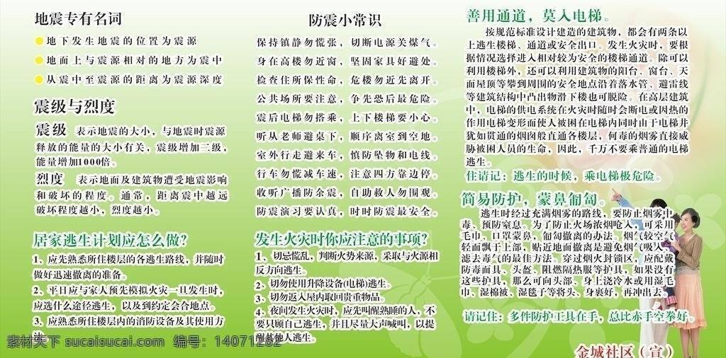 消防免费下载 地震 地震知识 消防 展板模板 矢量 其他展板设计