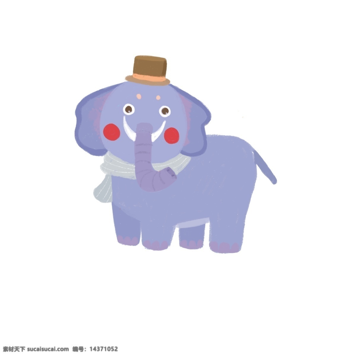 手绘 卡通 动物 大象 商用 象