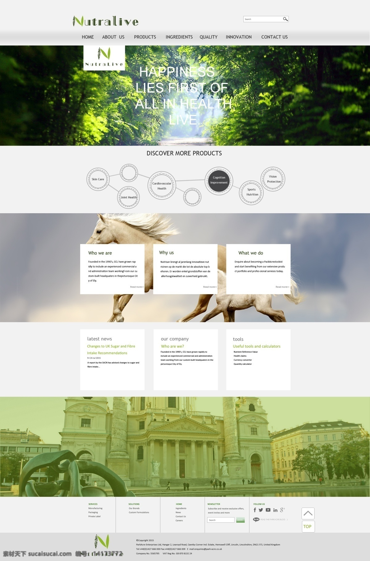nutralive 营养自然网站 自然 网站布局 网页设计 首页设计 banner 白色