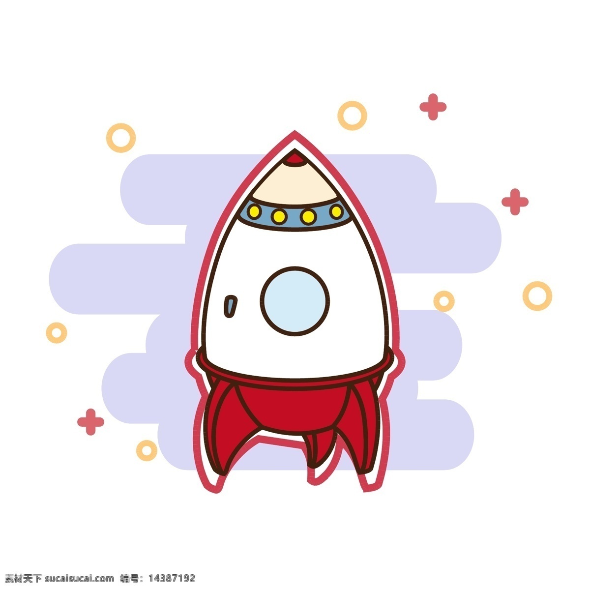 矢量 卡通 火箭 商用 航天 可爱 宇宙