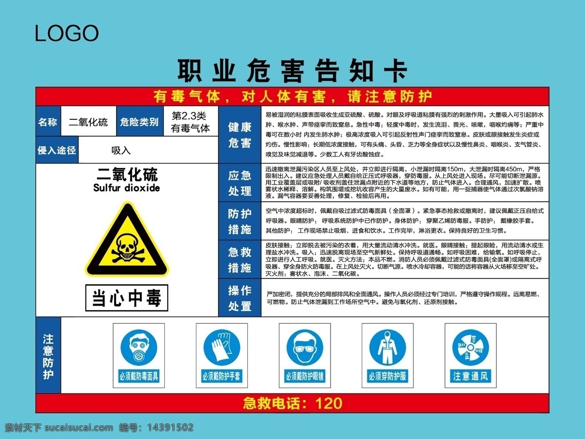 二氧化硫 职业 危害 告知 卡 告知卡 职业病 分层