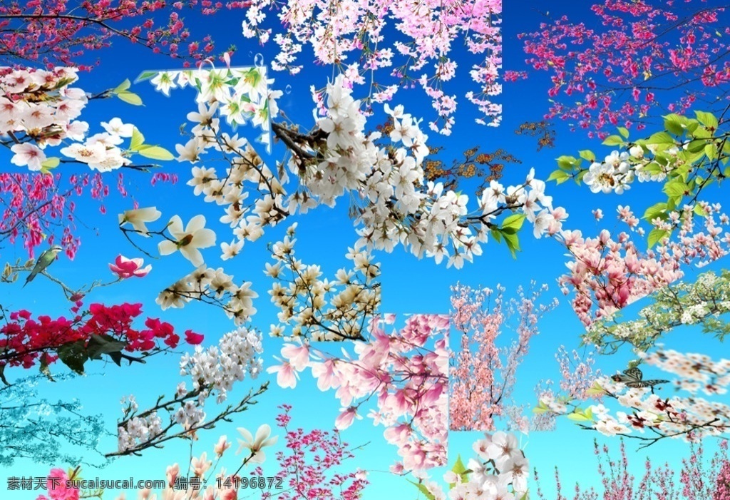 植物 梅花素材 梅花 桃花 桃花素材 樱花素材 樱花 后期制作 建筑 瀑布 景观设计 景观 花坛 假山 造型设计 分层