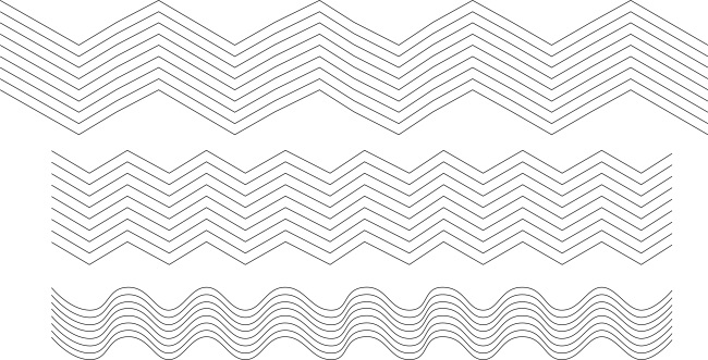 波浪直角线条 波浪线 曲线 直角线 线条 纹理 线条形状